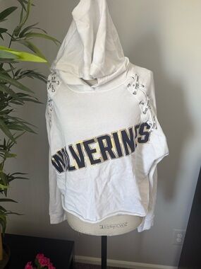 Michigan wolverines sweatshirt size large women vintage Pink victoria’s secret